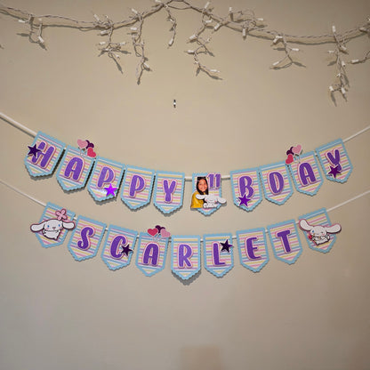 Cinnamoroll banner, Cinnamoroll theme banner, Cinnamoroll party decoration