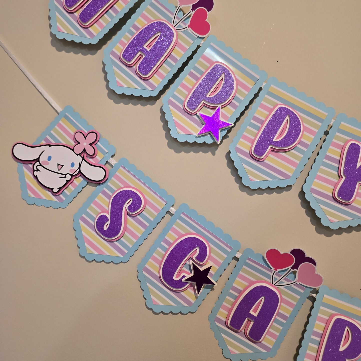 Cinnamoroll banner, Cinnamoroll theme banner, Cinnamoroll party decoration