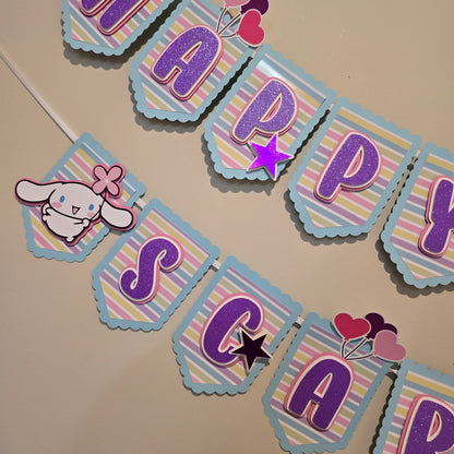 Cinnamoroll banner, Cinnamoroll theme banner, Cinnamoroll party decoration