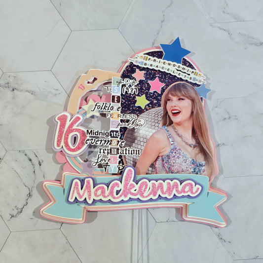 Taylor Swift Cake topper, Taylor Swift theme party, Taylor Swift party theme