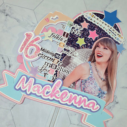 Taylor Swift Cake topper, Taylor Swift theme party, Taylor Swift party theme