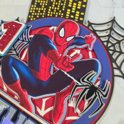 Spider Man Cake topper, Super hero theme party, Spiderman party