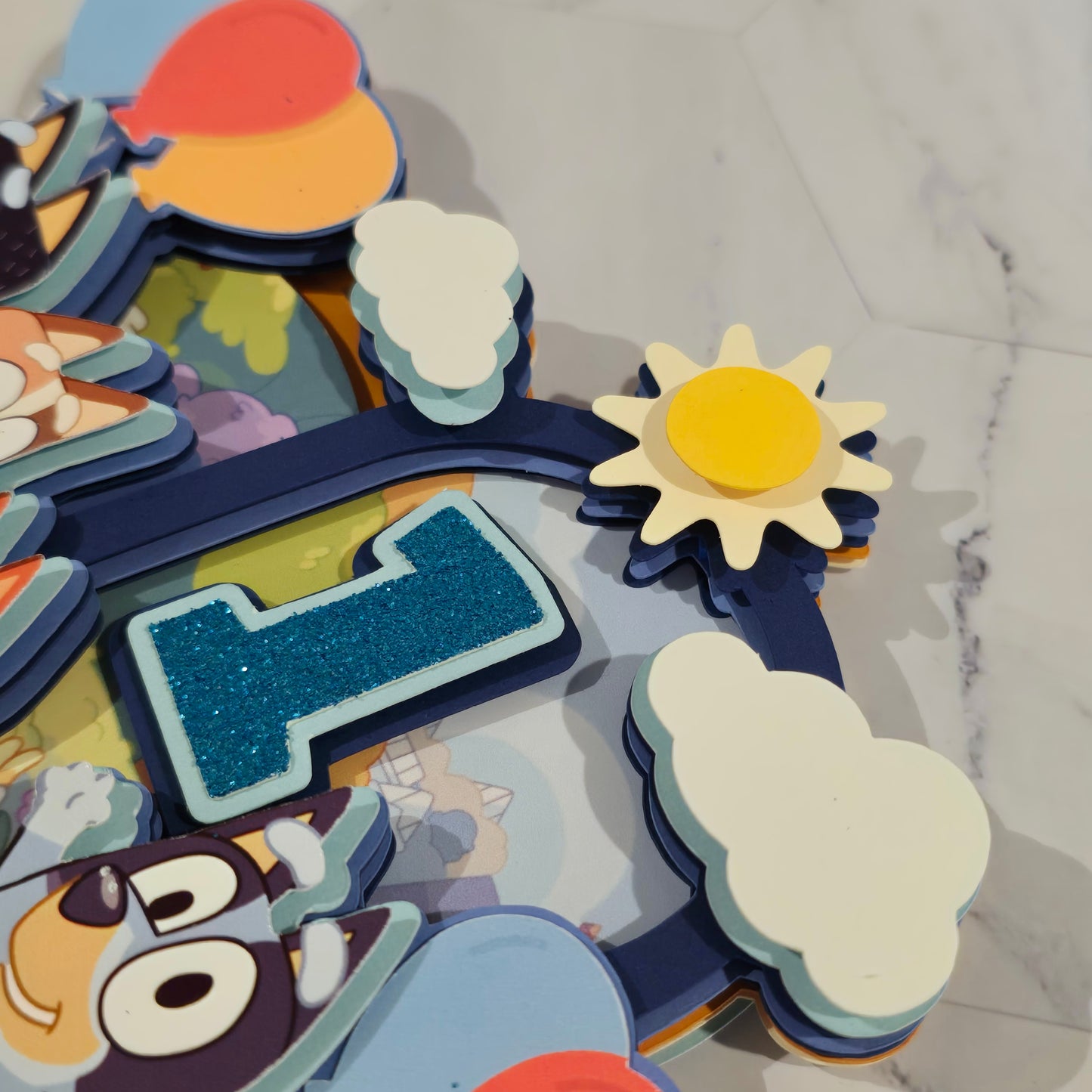 Bluey Cake topper for boys , Bluey theme party, Boy's Bluey party theme