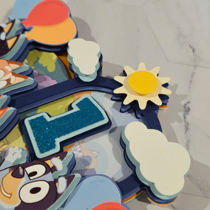 Bluey Cake topper for boys , Bluey theme party, Boy's Bluey party theme