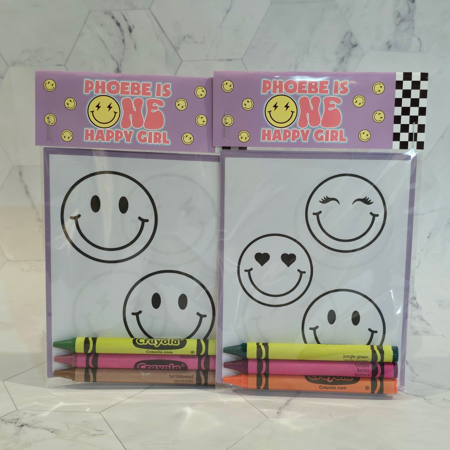 One happy Girl coloring books, One happy Girl coloring pages, One happy girl party favors