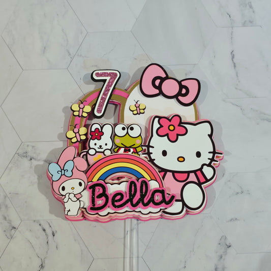 Hello Kitty and friends Cake topper, Sanrio Cake topper,Hello Kitty party theme, Hello Kitty birthday