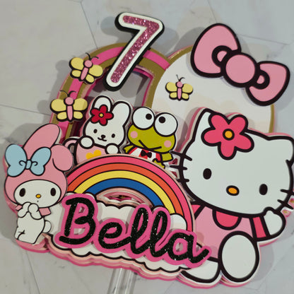 Hello Kitty and friends Cake topper, Sanrio Cake topper,Hello Kitty party theme, Hello Kitty birthday
