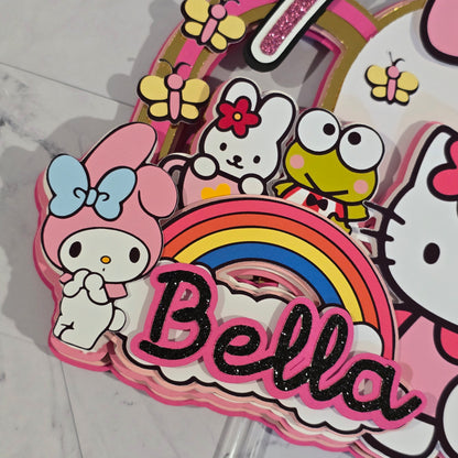 Hello Kitty and friends Cake topper, Sanrio Cake topper,Hello Kitty party theme, Hello Kitty birthday
