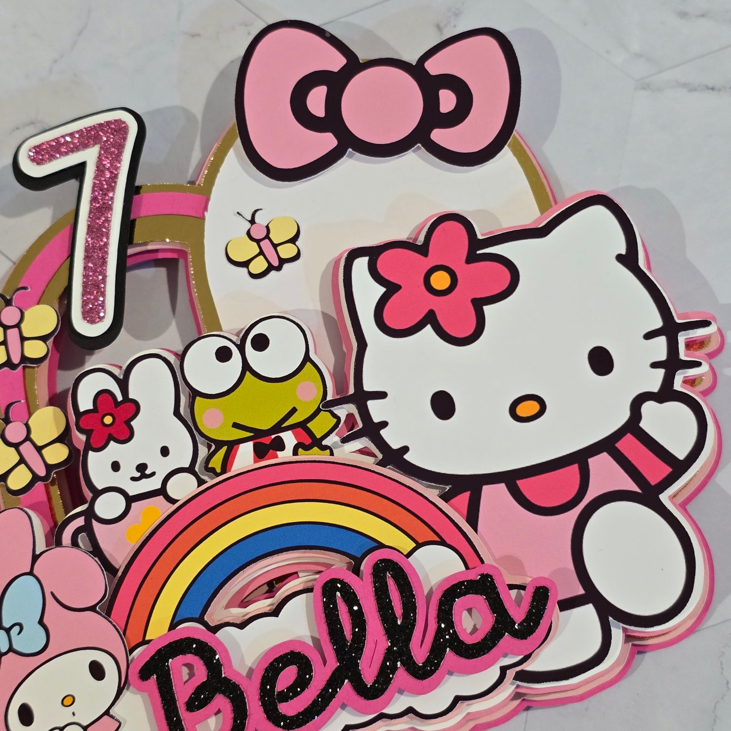 Hello Kitty and friends Cake topper, Sanrio Cake topper,Hello Kitty party theme, Hello Kitty birthday