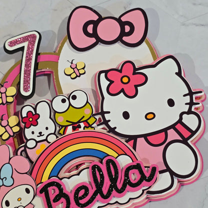 Hello Kitty and friends Cake topper, Sanrio Cake topper,Hello Kitty party theme, Hello Kitty birthday
