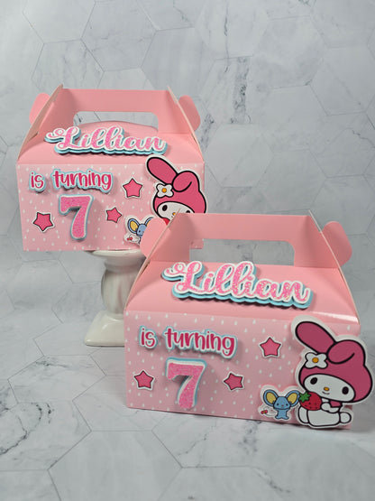 My Melody Gable boxes, My Melody party favors , My Melody birthday