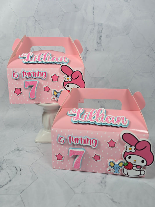 My Melody Gable boxes, My Melody party favors , My Melody birthday