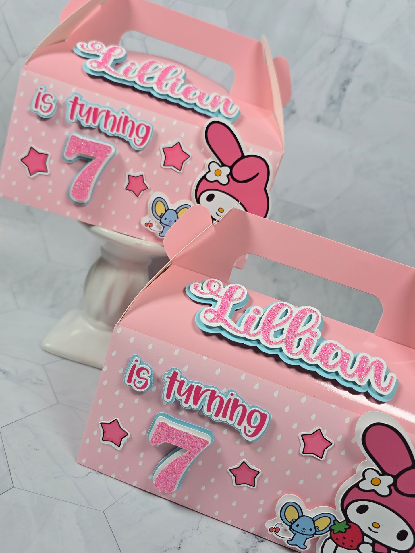 My Melody Gable boxes, My Melody party favors , My Melody birthday
