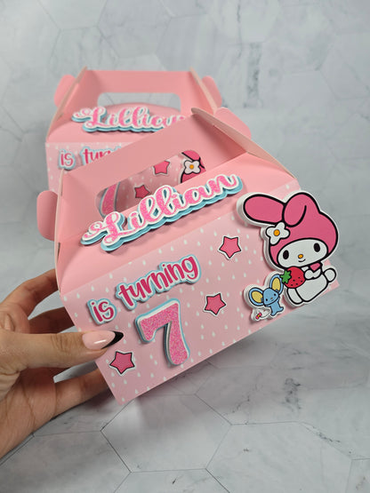 My Melody Gable boxes, My Melody party favors , My Melody birthday