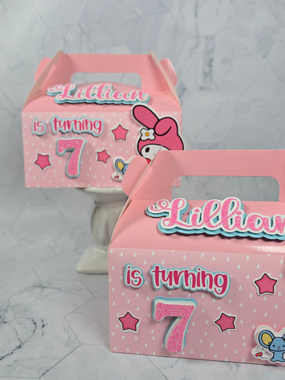 My Melody Gable boxes, My Melody party favors , My Melody birthday