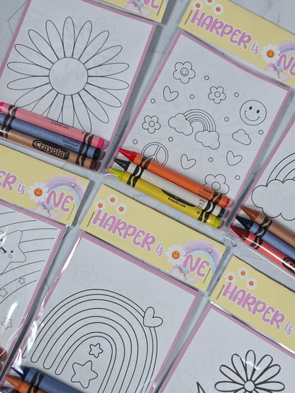 Daisy coloring books, Groovy Flowers Girly Pink coloring pages
