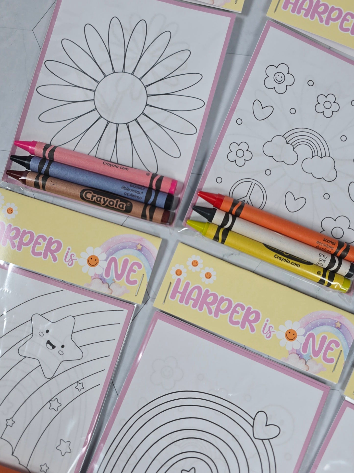 Daisy coloring books, Groovy Flowers Girly Pink coloring pages