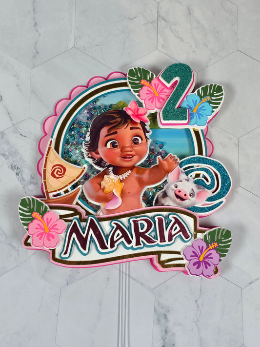 Baby Vaiana Cake topper, Baby  Vaiana theme party,Princess party theme