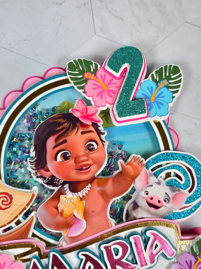Baby Vaiana Cake topper, Baby  Vaiana theme party,Princess party theme