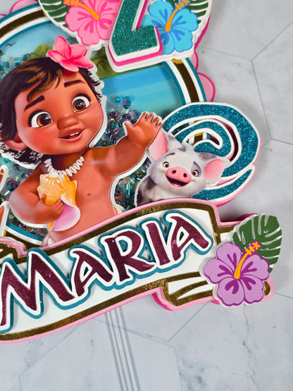 Baby Vaiana Cake topper, Baby  Vaiana theme party,Princess party theme
