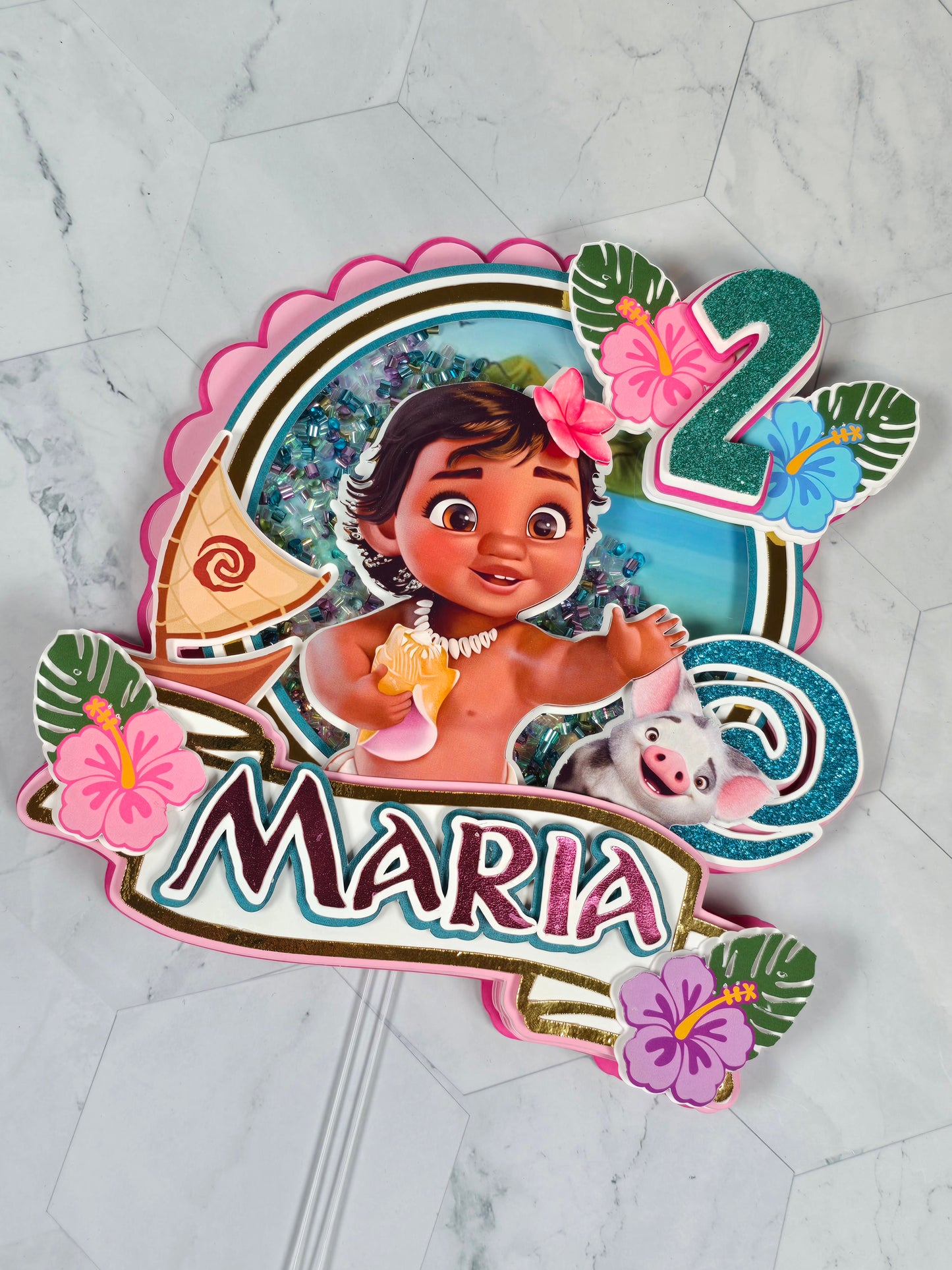 Baby Vaiana Cake topper, Baby  Vaiana theme party,Princess party theme