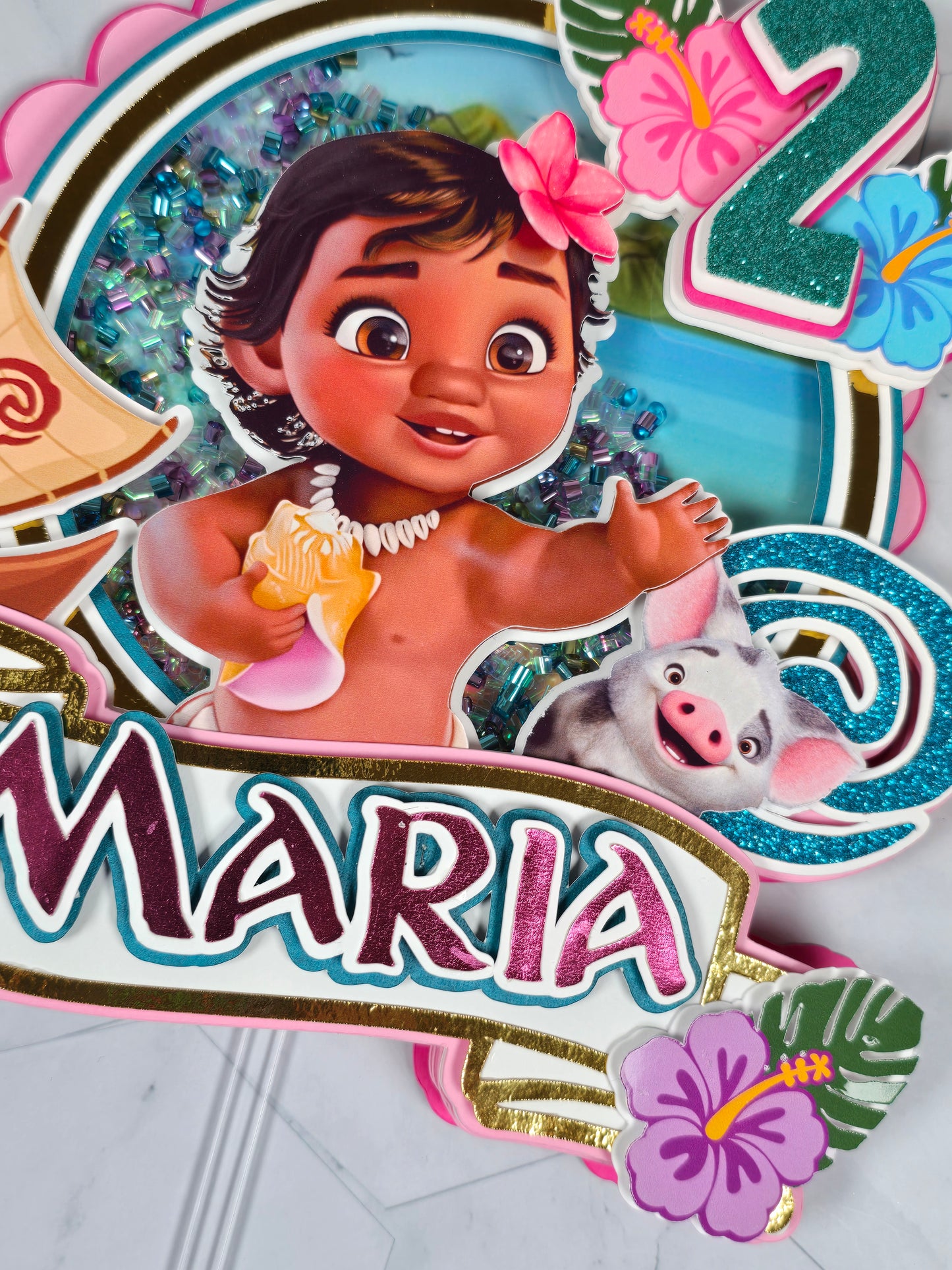 Baby Vaiana Cake topper, Baby  Vaiana theme party,Princess party theme