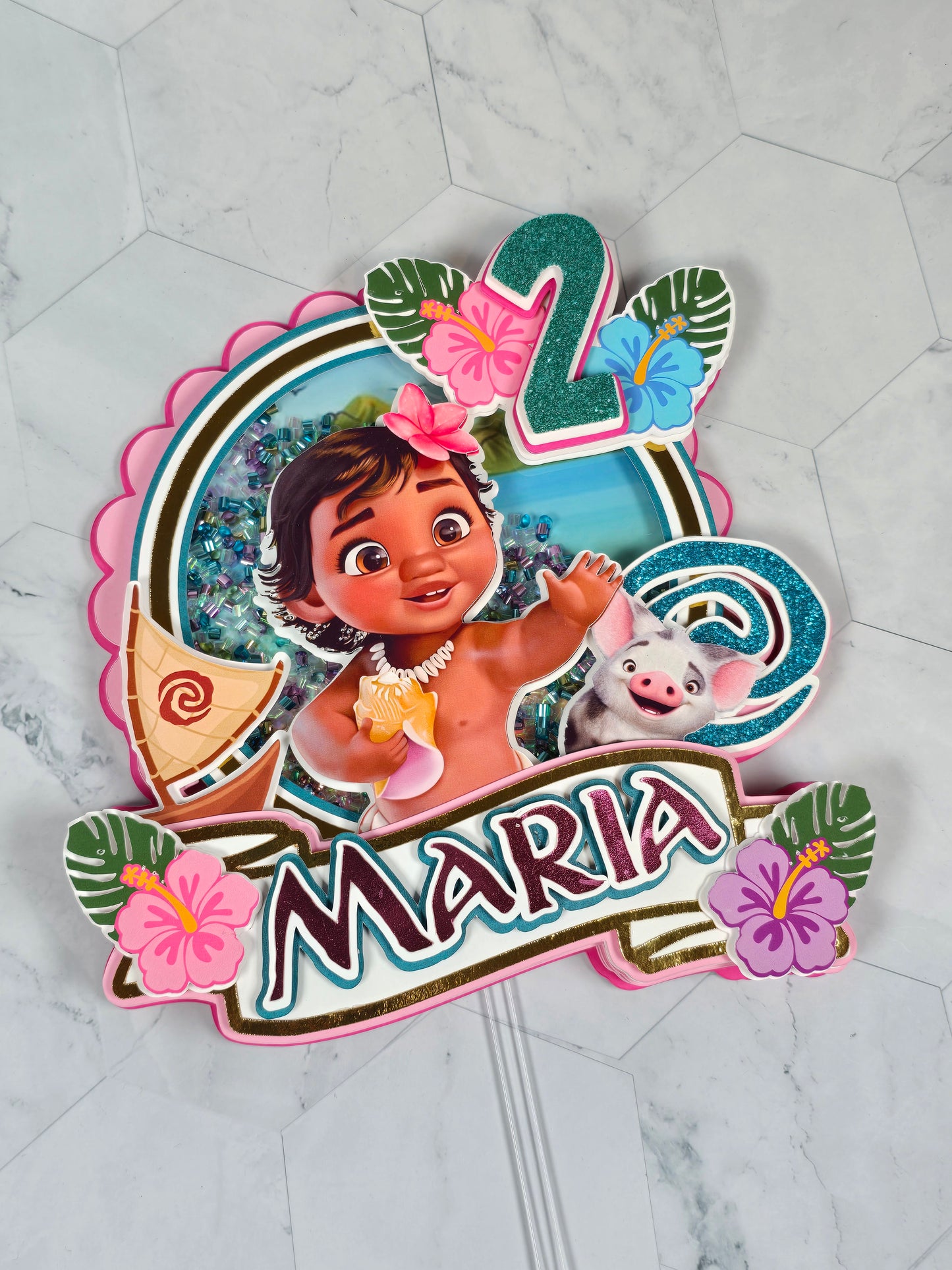 Baby Vaiana Cake topper, Baby  Vaiana theme party,Princess party theme