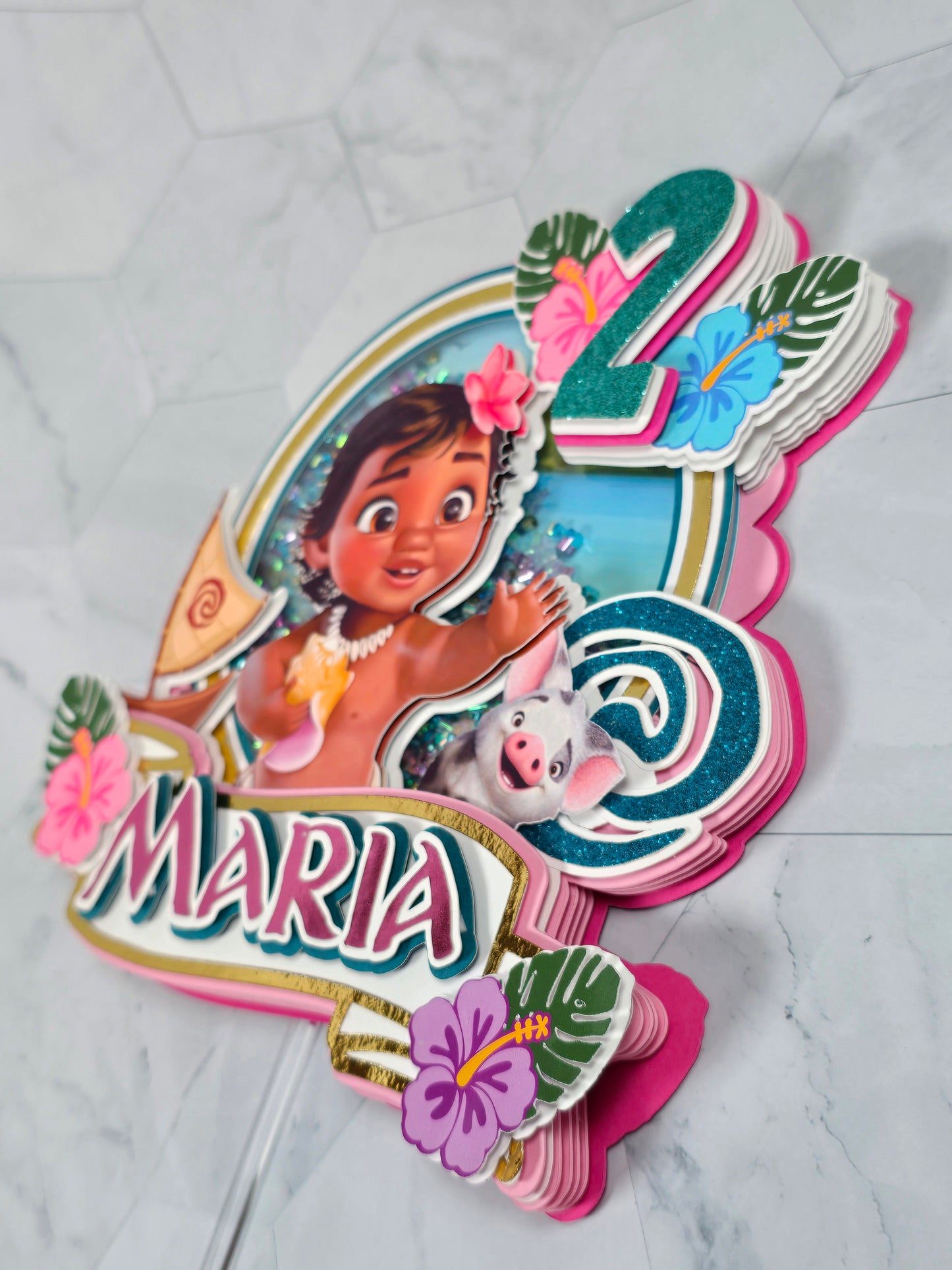 Baby Vaiana Cake topper, Baby  Vaiana theme party,Princess party theme