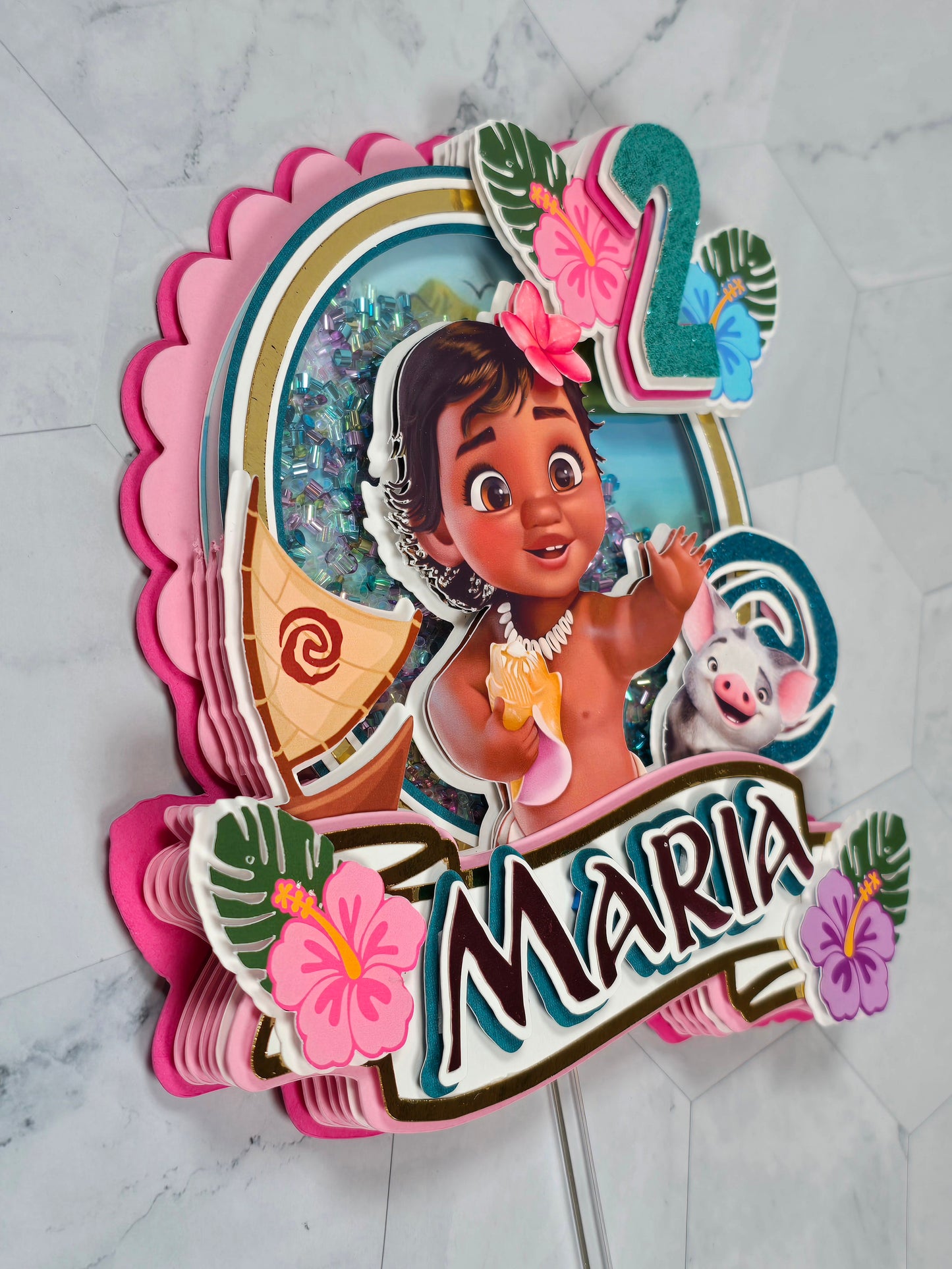 Baby Vaiana Cake topper, Baby  Vaiana theme party,Princess party theme