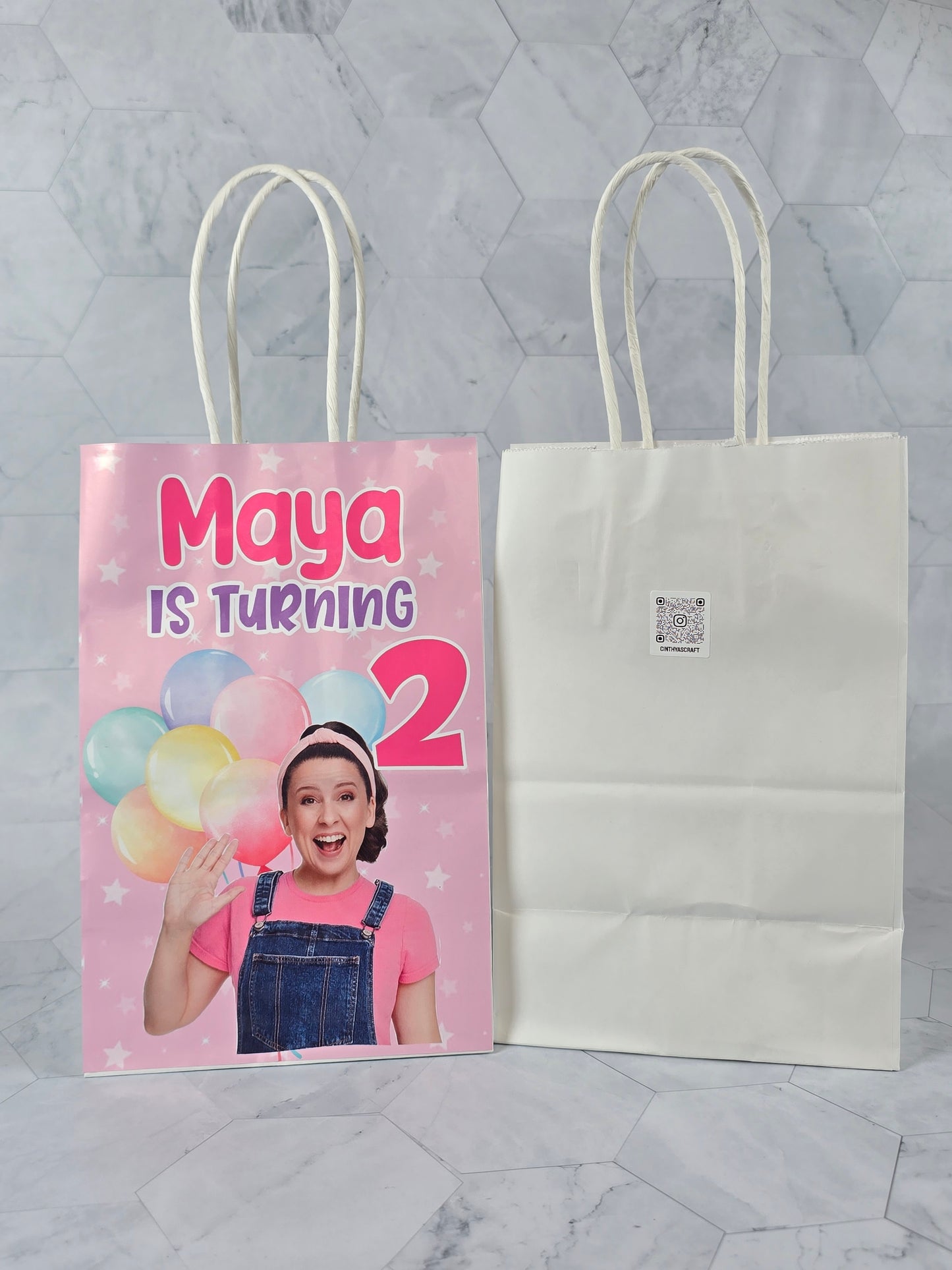 Ms Rachel Goodie bags, Ms Rachel gody bags, Ms Rachel party theme
