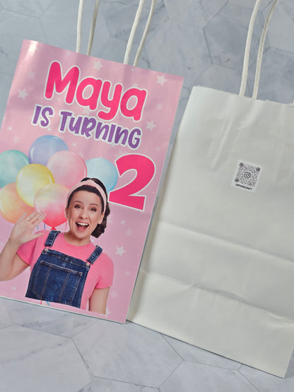 Ms Rachel Goodie bags, Ms Rachel gody bags, Ms Rachel party theme