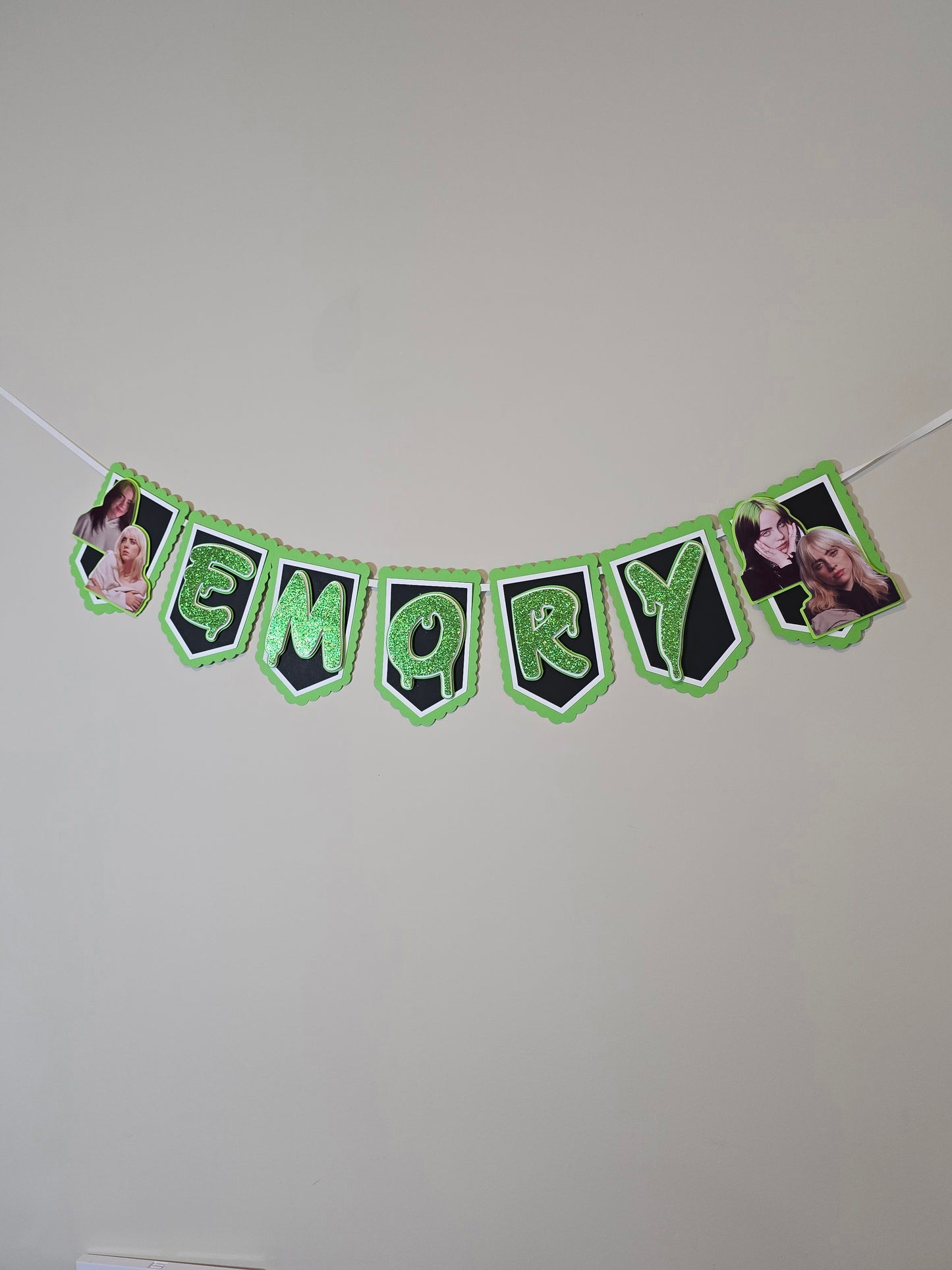 Billie Eilish banner, Billie Eilish theme banner, Billie Eilish party decoration, Billie Eilish banner