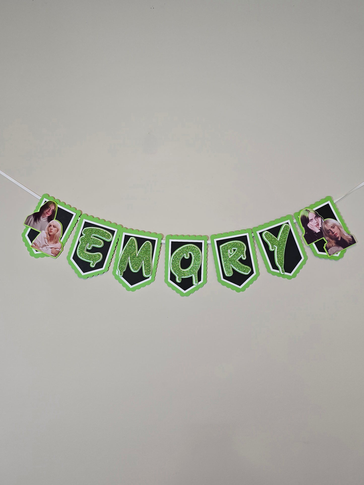 Billie Eilish banner, Billie Eilish theme banner, Billie Eilish party decoration, Billie Eilish banner