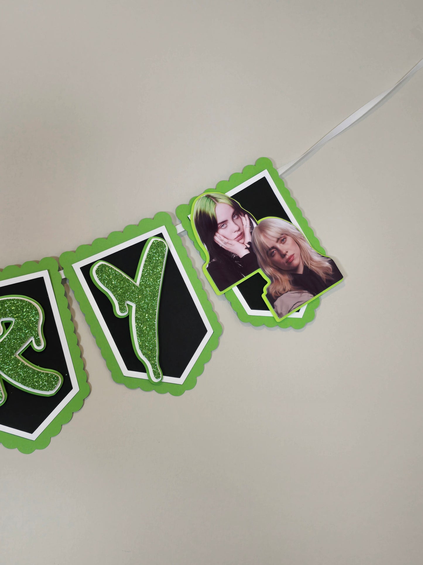 Billie Eilish banner, Billie Eilish theme banner, Billie Eilish party decoration, Billie Eilish banner