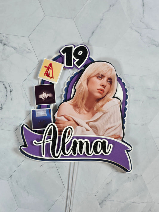 Billie Eilish Cake topper, Billie Eilish theme party, Billie Eilish party theme