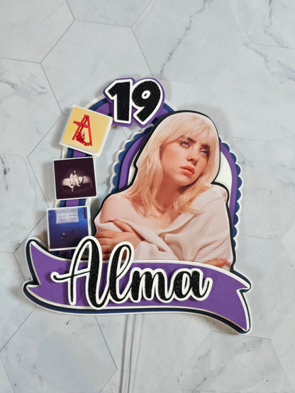 Billie Eilish Cake topper, Billie Eilish theme party, Billie Eilish party theme