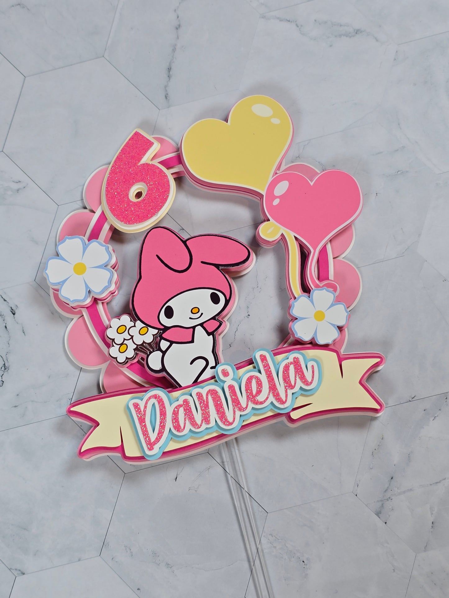 My Melody Cake topper, My Melody topper, My Melody party theme, Sanrio birthday