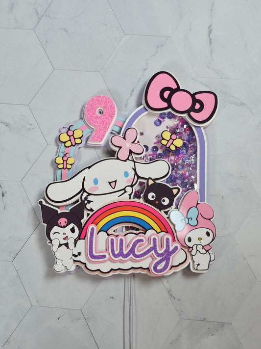 Cinnamoroll Cake topper, Cinnamoroll and friends topper,Cinnamoroll party theme, Sanrio birthday