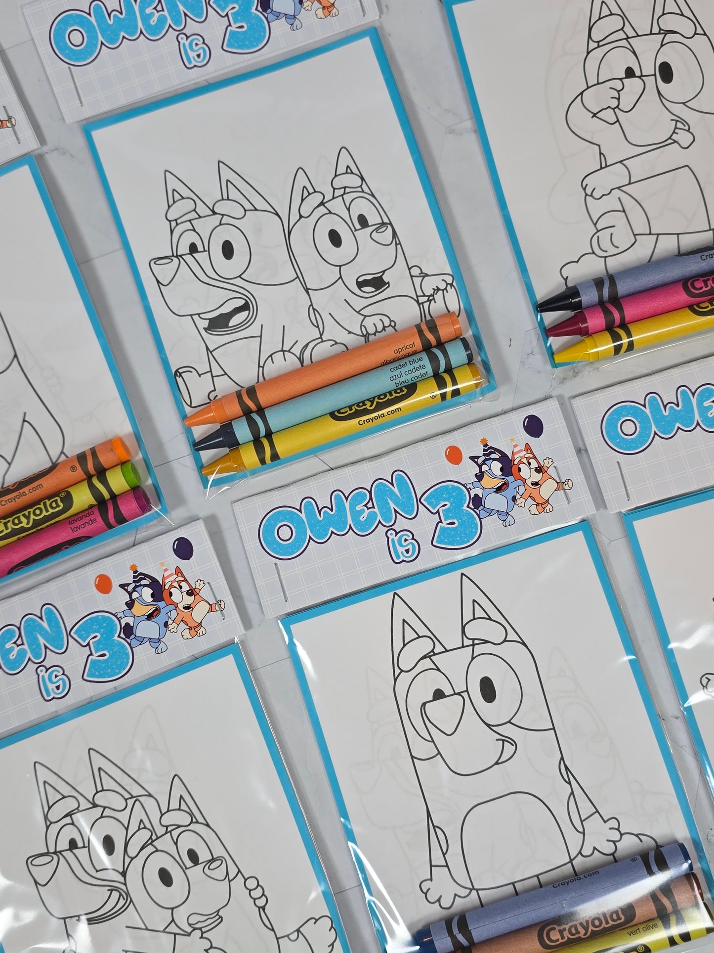 Bluey Coloring books, Bluey party favors, Bluey birthday