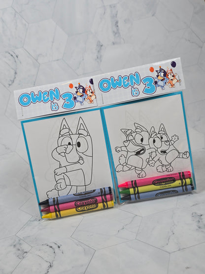 Bluey Coloring books, Bluey party favors, Bluey birthday