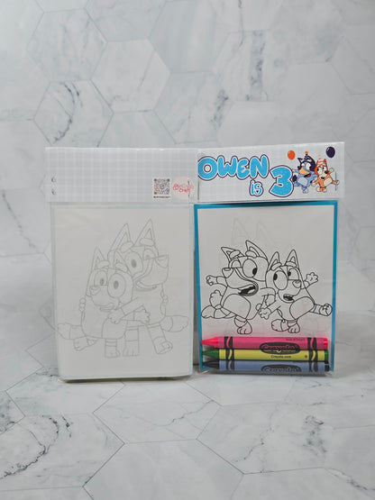 Bluey Coloring books, Bluey party favors, Bluey birthday