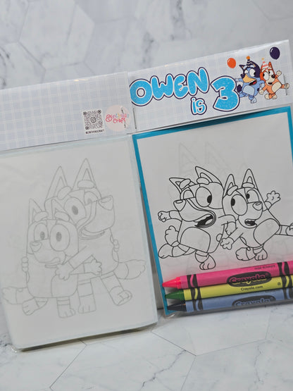 Bluey Coloring books, Bluey party favors, Bluey birthday