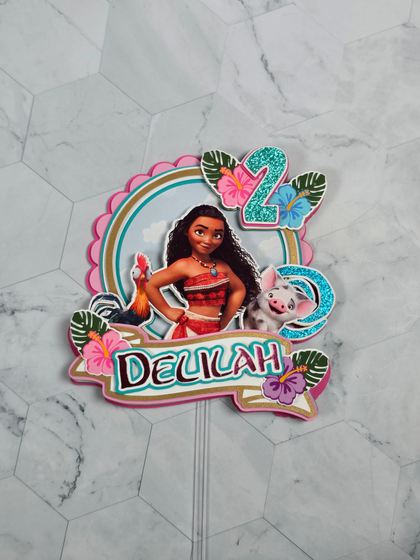 Vaiana Cake topper, Vaiana theme party,Princess party theme