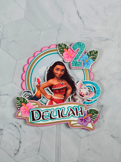 Vaiana Cake topper, Vaiana theme party,Princess party theme