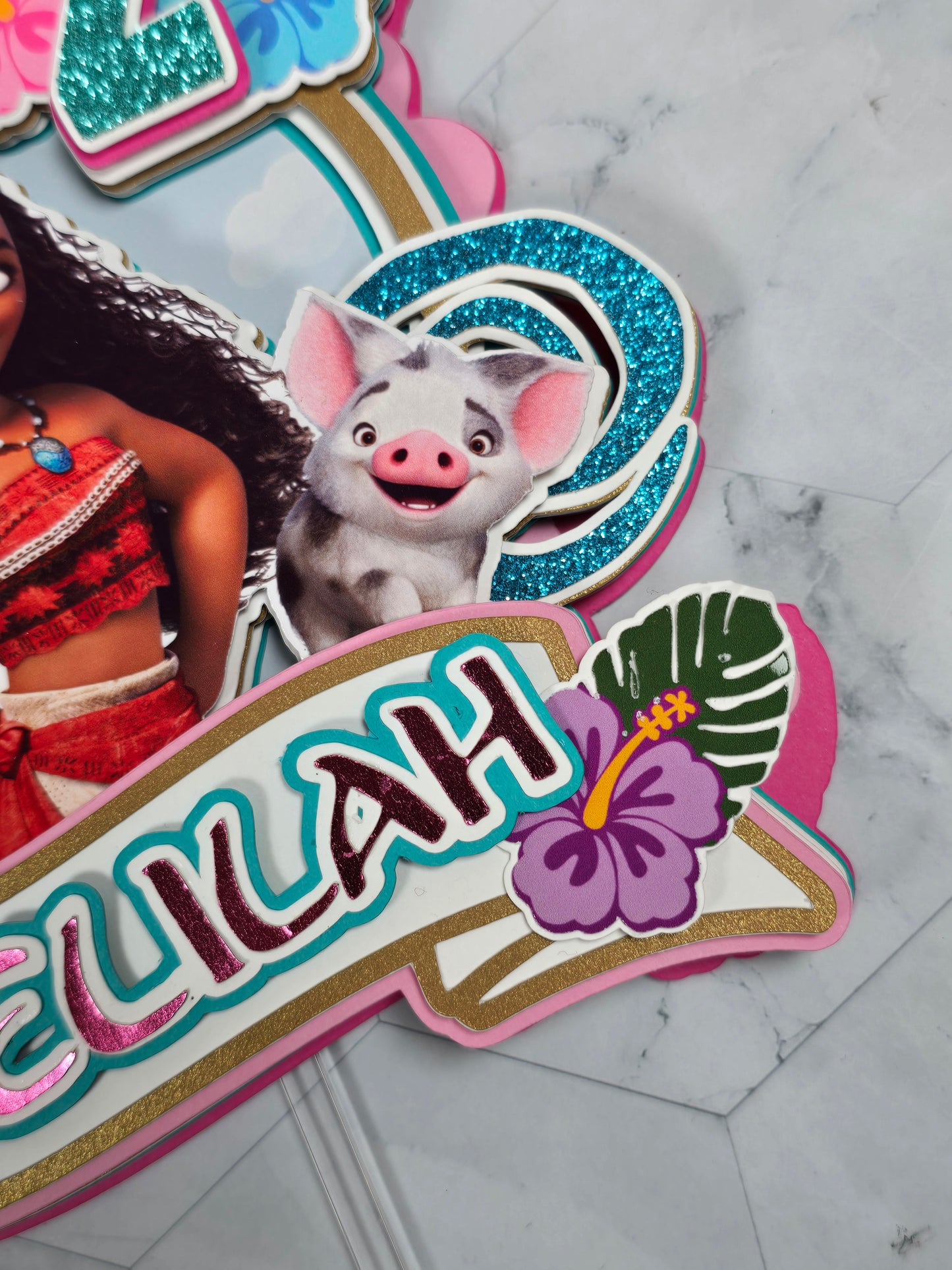 Vaiana Cake topper, Vaiana theme party,Princess party theme