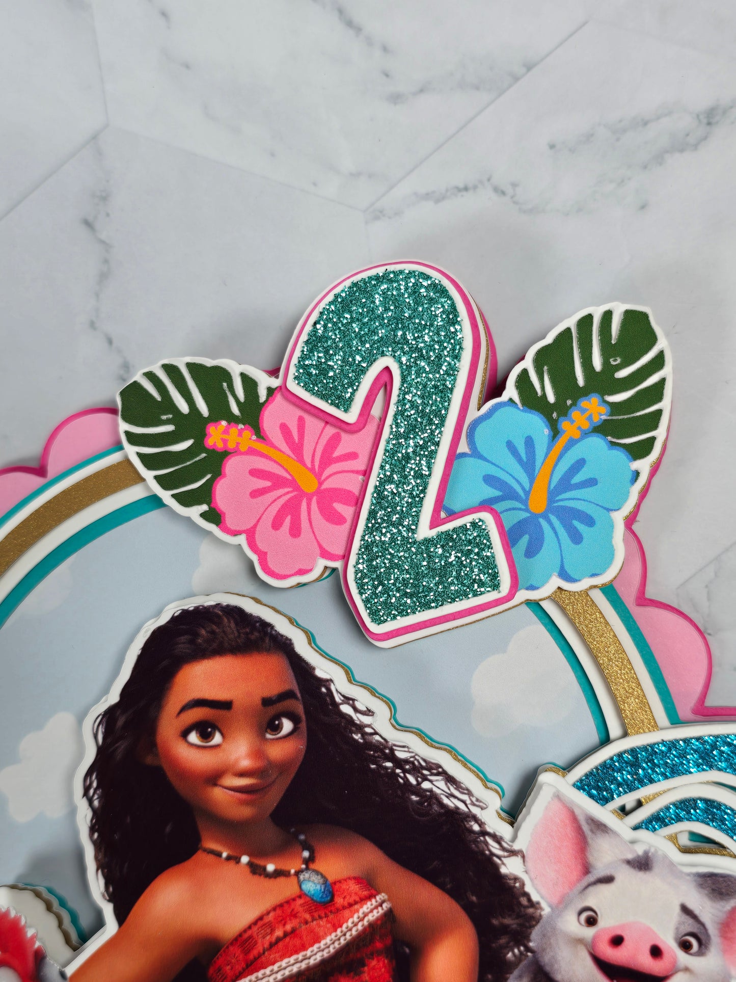 Vaiana Cake topper, Vaiana theme party,Princess party theme