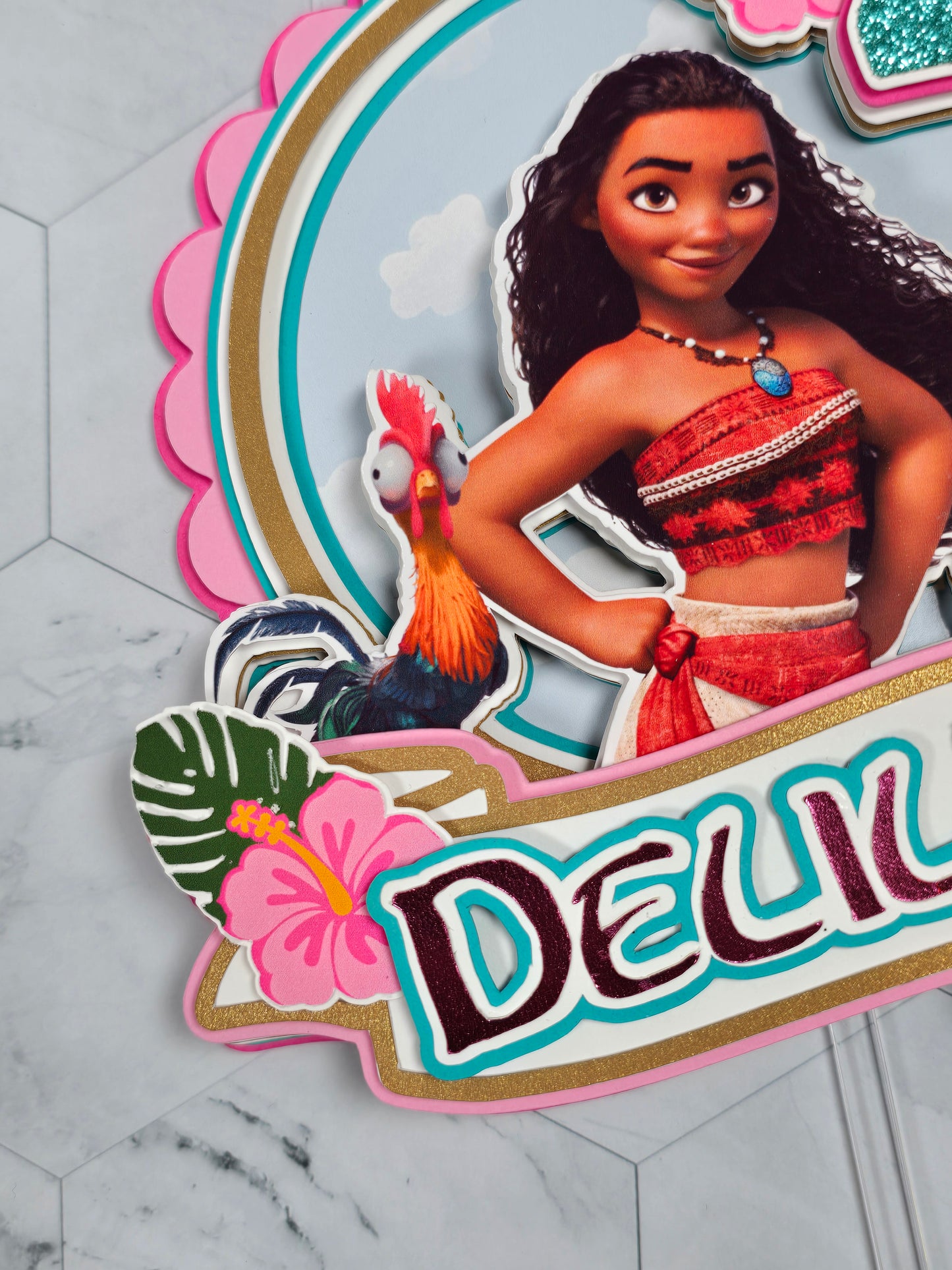 Vaiana Cake topper, Vaiana theme party,Princess party theme