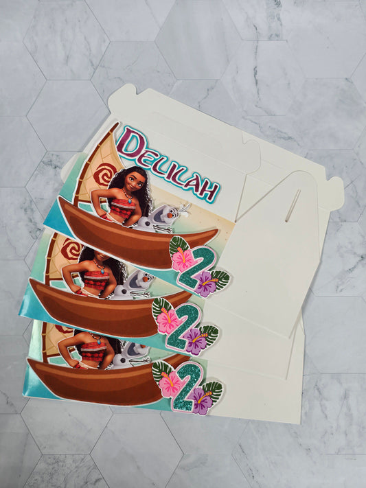 Vaiana Gable boxes, Vaiana party favors , Vaiana birthday