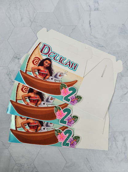 Vaiana Gable boxes, Vaiana party favors , Vaiana birthday