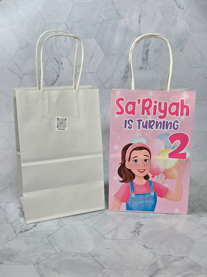 Ms Rachel Goodie bags, Ms Rachel gody bags, Ms Rachel party theme